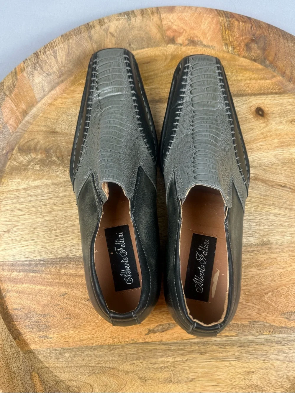 Alberto Gozzi Italy Men’s Leather Loafers Quiet Luxury Dress Shoes